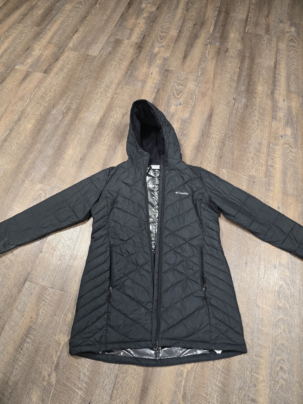 Columbia Women's Black Hooded Quilted Puffer Coat